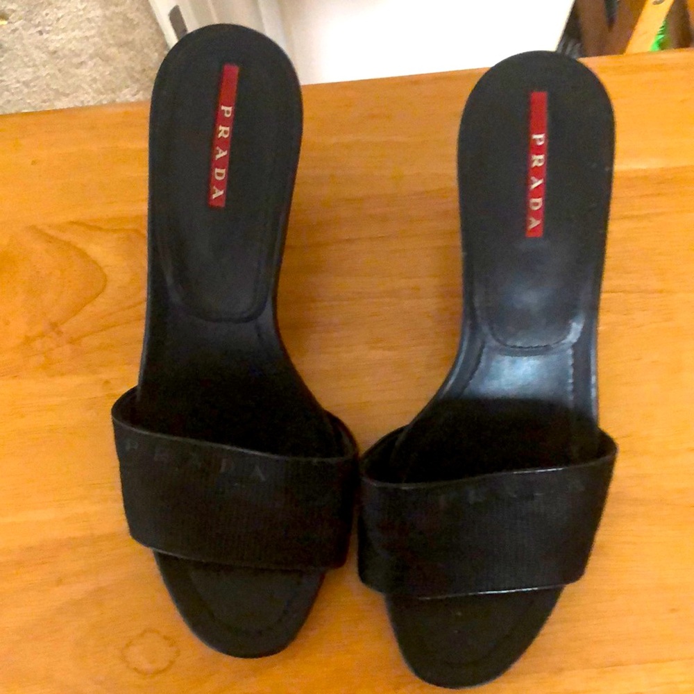 Prada wedge slip on